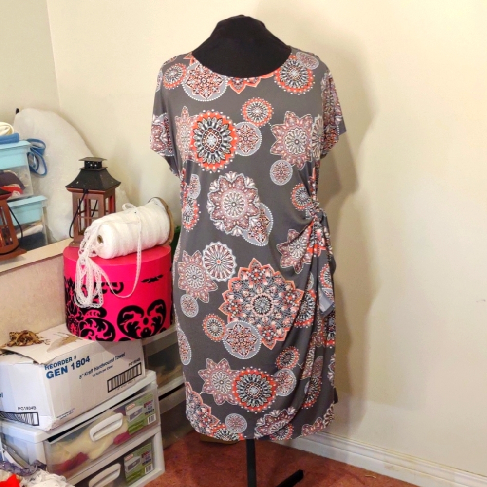 NWOT Faux wrap knit dress